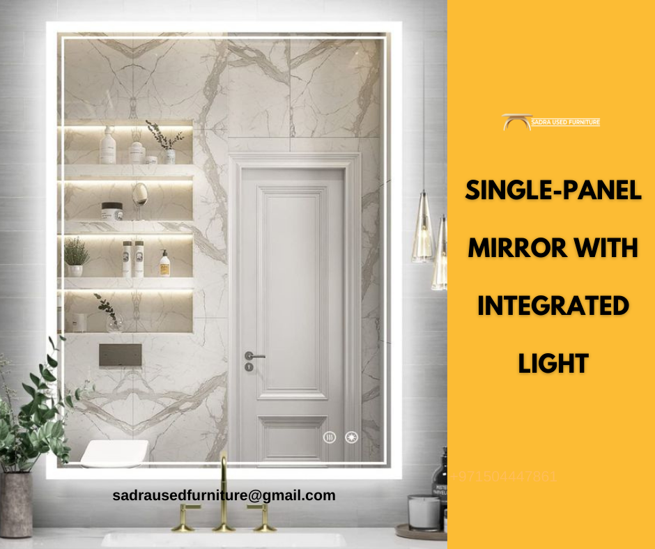 Single-Panel Mirror with Integrated Light